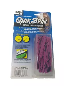 100 Pack NAP Quik Spin 2.25" Premium Performance Archery Vanes: Purple:60-838 - Picture 1 of 4