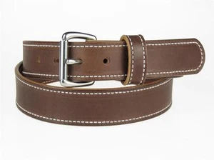 1 1/2"_HEAVY DUTY LEATHER WORK BELT_CCW GUN HOLSTER BELT_Amish Handmade_50WS-ST - Picture 1 of 7