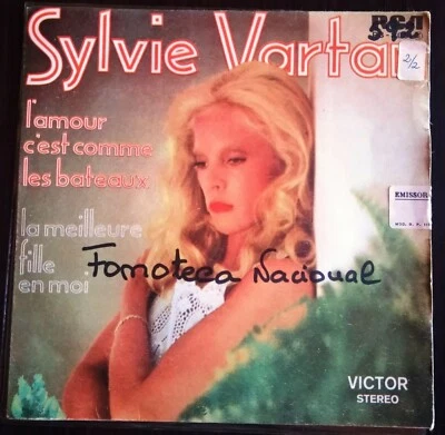 Sylvie Vartan - L'Amour C'est Comme Les Bateaux 7/45 Portugal PS Promo 1976 Rare - Image 1 of 4