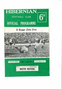 1968/69 Hibernian v Raith Rovers Football Programme - Picture 1 of 1