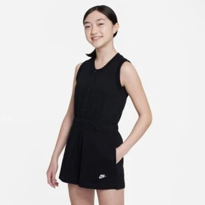 Nike Girl's Sportswear Romper, Large, Black - Picture 1 of 1