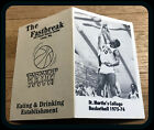 1975-76 ST MARTINS COLLEGE MENS BASKETBALL POCKET SCHEDULE FREE SHIPPING
