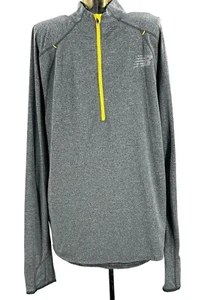 Chaqueta de Correr New Balance Para Hombres Reflectante 1/4 Cremallera Amarillo Cremallera Pullover Talla L - Imagen 1 de 12