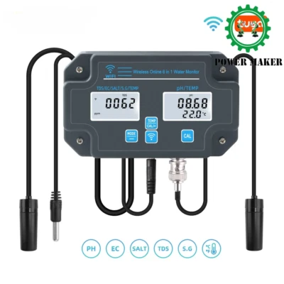 Seawater Salinity Water Quality Meter PH EC TDS TEMP Data Logger Tester Monitor - Image 1 of 4