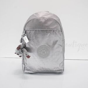 NWT Kipling KI1689 Klynn Sling Backpack Shoulder Bag Nylon Smooth Silver Metalic