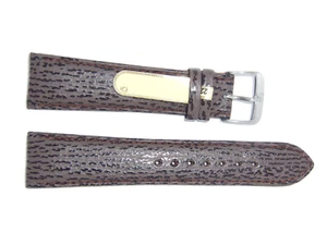 Di-Modell Genuine Leather 22 mm D' Brown Waterproof Watch Band SHARKSKIN - Picture 1 of 3