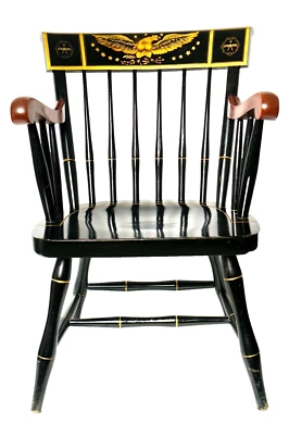 Nichols and Stone 1776 American Bicentennial Black Hardwood Windsor Dining Chair - Image 1 of 4