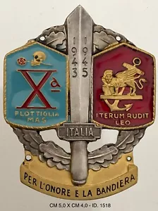RSI Xa FLOTTIGLIA MAS DIST REDUCISTICO 100 ESEMPLARI PER L’ONORE PER LA BANDIERA - Foto 1 di 6
