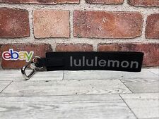 Authentic  Lululemon Never Lost Keychain Spellout Logo Black Lanyard