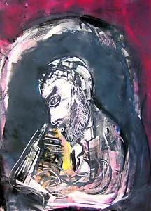 Arthur Secunda "Bill Evans," 2010 Color Monotype - Picture 1 of 3