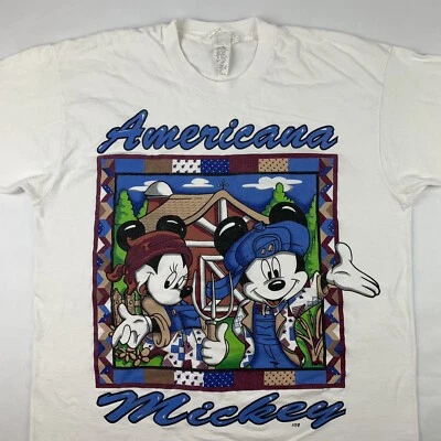 VTG Disney Americana Mickey Minnie Mouse T-Shirt OSFA XL X-Large Jerry Leigh - Image 1 of 4