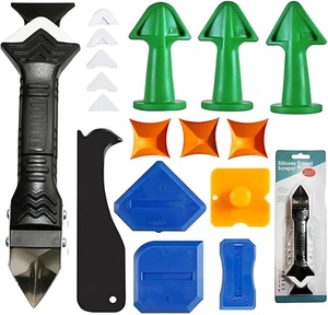 Caulking Removal Tool 3 in 1 Generic Silicone Caulking Tools, Grout Removal Tool - Picture 1 of 8