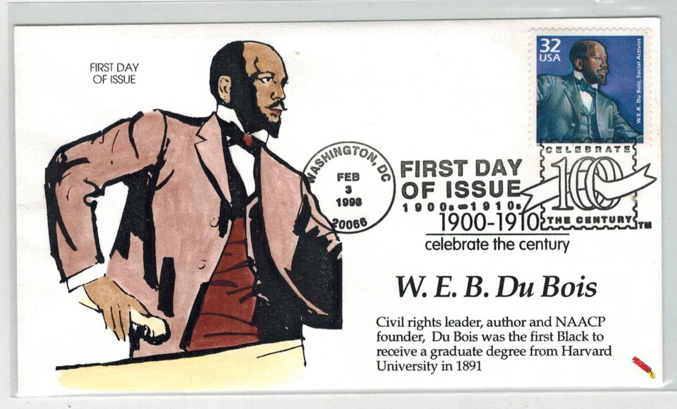 DYNAMITE HANDPAINTED / TINTED CELEBRATE CENTURY W E B DUBOIS CIVIL RIGHTS NAACP - Image 1 of 1
