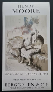 Henry Moore Exhibition poster 1987 - Berggruen & Cie Paris - Picture 1 of 6
