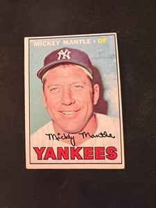 1967 Topps #150 Mickey Mantle VG/ EX Yankees Hall Of Famer