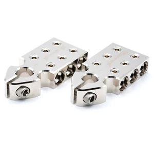 Pair ILL Customz Battery Terminals 0 Gauge 6 Input SAE Top Post Clamp - Picture 1 of 3