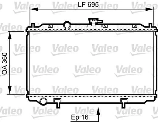 Radiador de refrigeración del motor VALEO para Nissan Almera Primera Pulsar Sentra 2000- Foto 1 de 1