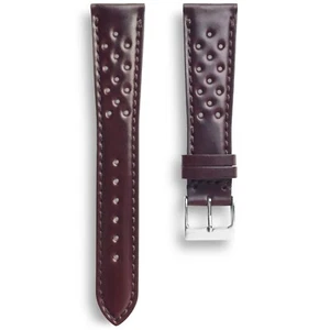 Correa de reloj de cuero de sangre de buey color cordobés Horween Shell de 22 mm estilo rally - Imagen 1 de 4