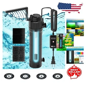 Efficient U-V Filter Pump for Aquariums - Adjustable with 4/8/12/24-Hour Timer - Picture 1 of 9
