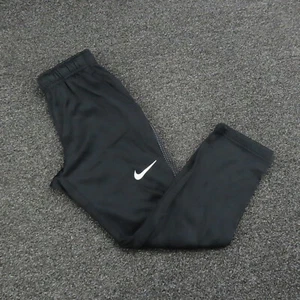 Nike Sweatpants Youth Large Black & White Breathable Gym Running Dri-Fit Boys - Picture 1 of 11