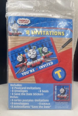 Thomas the Tank Train Engine Invitations Postcards with envelopes and seals 8ct. - Image 1 of 2