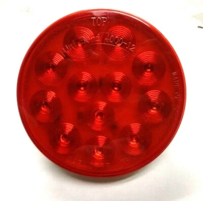 Navistar Partsmart SMR 400012R - 4 дюйма круглый 12-диодный красный светодиодный стоп-сигнал поворот хвоста - Изображение 1 из 3