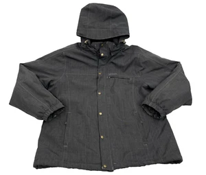 Land's End Removable Hood Puffer Insulated Gray Winter Jacket Coat Men's L 42-44 - Picture 1 of 14