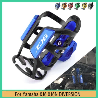 CNC Beverage Water Bottle Drink Cup Holder Stand For Yamaha XJ6 XJ6N DIVERSION Foto 1 de 4