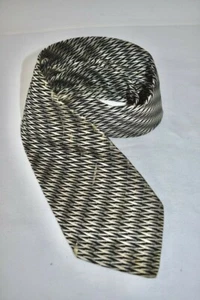 Giorgio Redaelli 100% Silk Black & Silver Men's Tie 3.5" Wide On Sale. - Picture 1 of 4