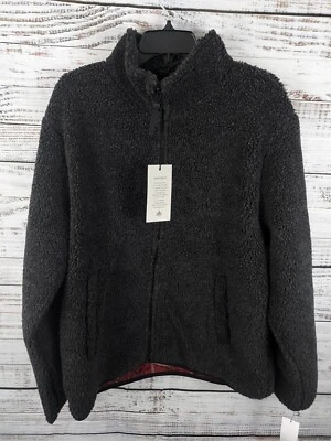 RAINFOREST Jacket Men Large Mid Weight Faux Fur Sherpa Mock Neck Gorpcore NEW - Image 1 of 4