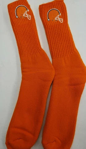 NFL Cleveland Browns Mens Socks Size 10-13 (2 Pairs) Team Color Cover