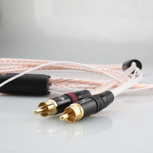 Cable de brazo de tono 1.5 HiFi Audio RCA chapado en oro 7N cable de señal OCC con cable de tierra - Imagen 1 de 7