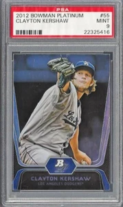 2012 Bowman Platinum #55 Clayton Kershaw Los Angeles Dodgers PSA 9 Mint 22325416 - Picture 1 of 2