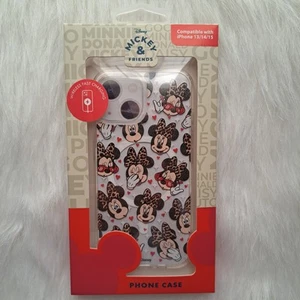 Disney Mickey & Friends Minnie Mouse Apple iPhone 13/14/15 Teléfono Estuche Equipado Nuevo - Imagen 1 de 9