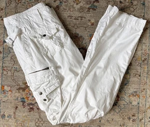 Pantaloni utility donna Gap Cargo - tasche, cerniere, cinghie - bianco - taglia 4 - 2010! - Foto 1 di 18