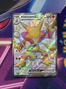 Pokemon Card TCG - Alakazam ex 215/091 Ultra Rare Shiny Paldean Fates Near Mint - Picture 1 of 2