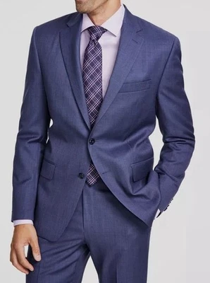 Michael Kors Men Blue Classic Fit Stretch 2Pc Jacket Pants Suit Sz 40R, 34W 32L - Image 1 of 4