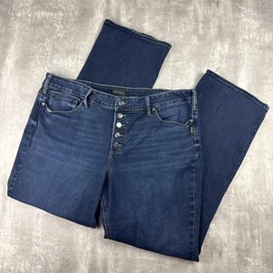 Silver Jeans Co Jean Women 20W Dark Wash High Rise Button Fly Suki Slim Boot 33L - Picture 1 of 11