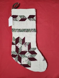 Edredón Vintage Medias de Navidad 20" Acolchado Rústico Granja Diseño Desguazado - Imagen 1 de 3