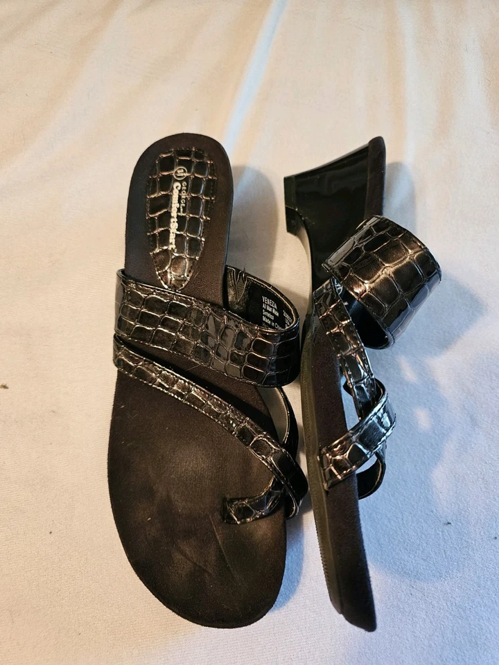 Tacón de cuña de cuero talla 11 Foto 1 de 1