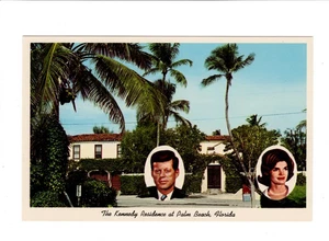 Vintage Postkarte ~ Palm Beach Florida Kennedy Residenz John & Jackie Kennedy - Bild 1 von 2