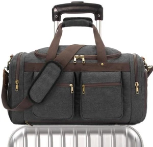 Weekender Overnight Duffel Bag Shoe Pocket for Women Men Weekend Travel Tote ... - Picture 1 of 9
