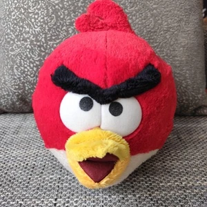 Peluche Angry Birds giocattolo morbido 23 cm uccellino bomba rosso di Rovio - Foto 1 di 7