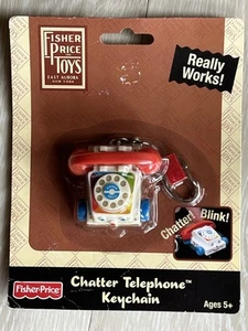 2010 Fisher-Price CHATTER TELEPHONE Toy Keychain Keyring Mini Phone New sealer - Picture 1 of 2