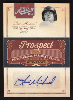 2011 PANINI PRIME CUTS LEVI MICHAEL LM MINT PROSPECT SIGNATURES SILVER AUTOGRAPH - Image 1 of 2