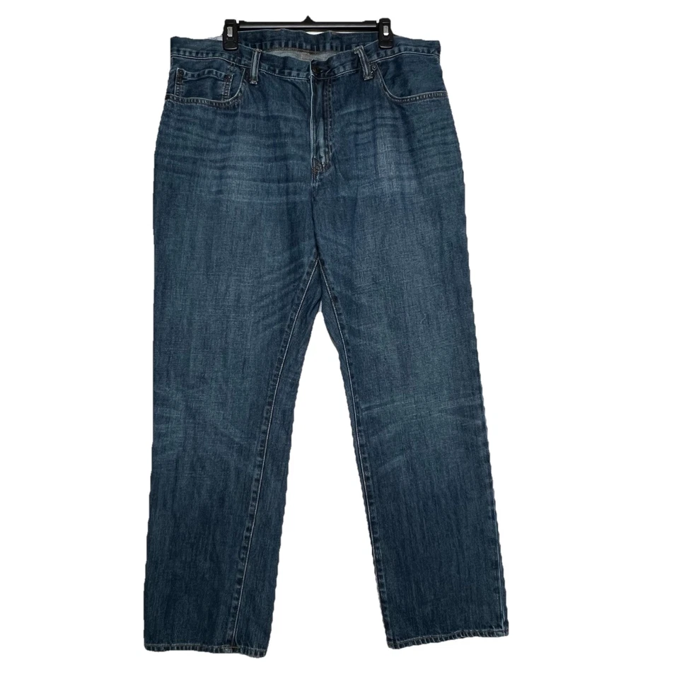 Gap Mens Straight Leg Vintage Wash Denim Blue Jeans - Size 40x32 - Image 1 of 4