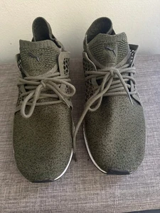 Men's Puma TSUGI Netfit Evoknit Trainers Green Size 14 - Picture 1 of 8