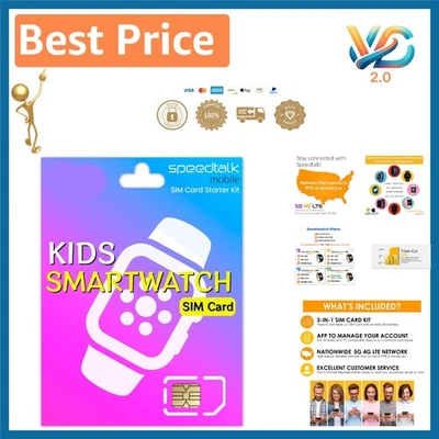 Flexible Smartwatch SIM Card - 3 Sizes, No Contract, Worldwide Coverage Included - Image 1 of 4