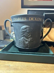 Large Charles Dickens Royal Doulton Black Basalt Loving Cup -Centenary 1870-1970 - Picture 1 of 23