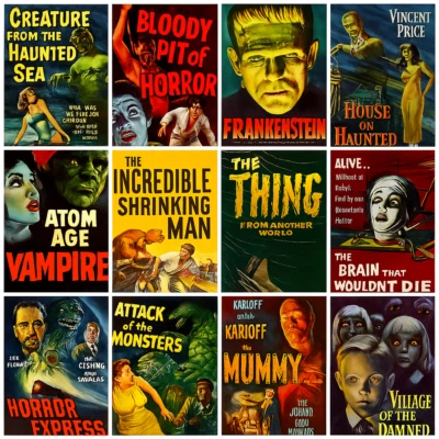 150 Horror Scary Movies Public Domain Flash Drive 64GB USB 200+ Hrs Royalty Free Foto 1 de 4